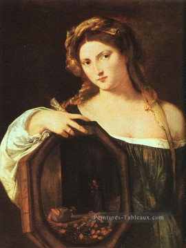 Vanité de l’amour profane Titien de Tiziano Peinture à l'huile